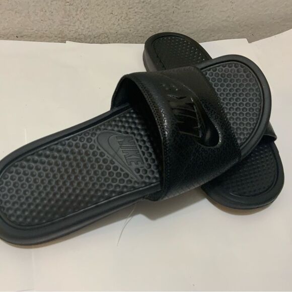 NIKE Men's Benassi Just Do It Black Slide Sandal size 10 - Picture 4 of 7